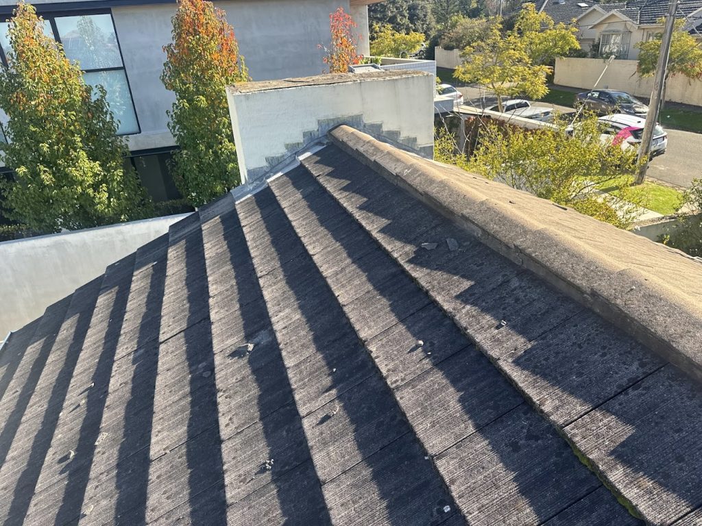 A tiled roof which is in reasonable condition but still requires a roof repoint