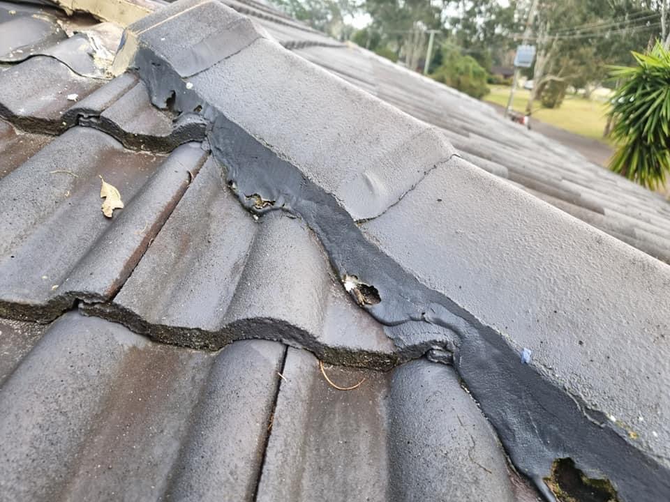 A tiled roof which needs to be repointed due to deterioration in Melbourne