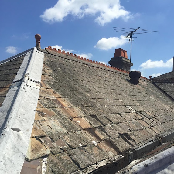 Slate Roofing Restoration Before