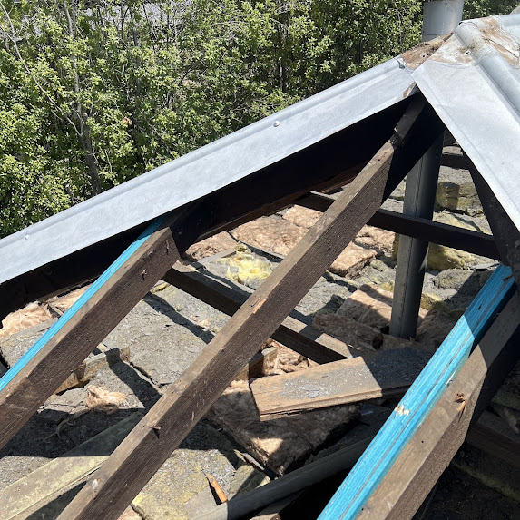 A minor roof repair in progress in Melbourne